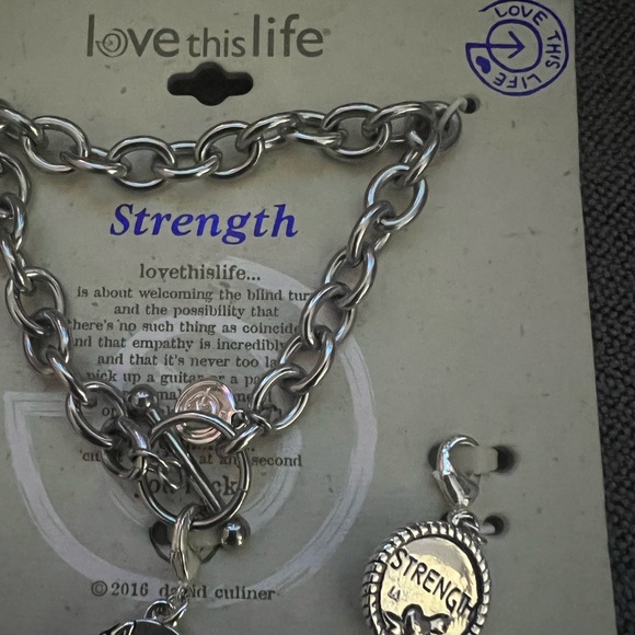 DAVID CULINER LOVE THIS LIFE “Strength”CHARM BRACELET - Picture 2 of 3